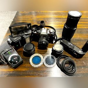 Vintage Camera Kit - Pentax Super Program - 35mm Photography Kit